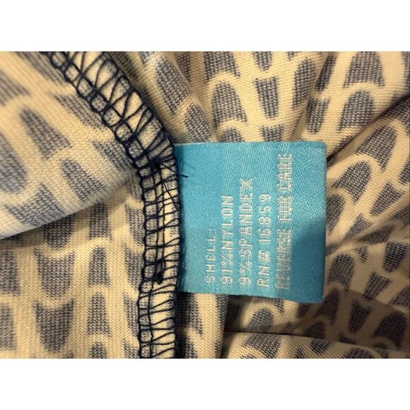 J. McLaughlin Blue Pattern Short Sleeve Dress- Size L - Picture 4 of 7